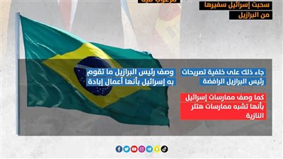 توتر العلاقات الدبلوماسية بين إسرائيل والبرازيل بسبب غزة (إنفوجراف)