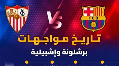 تاريخ مواجهات برشلونة وإشبيلية قبل مباراة اليوم (انفوجراف)