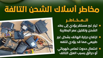 مخاطر أسلاك الشحن التالفة (انفوجراف)