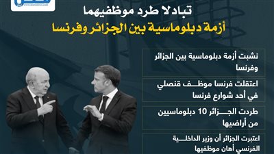 تبادلا طرد موظفيهما.. أزمة دبلوماسية بين الجزائر وفرنسا (إنفوجراف)